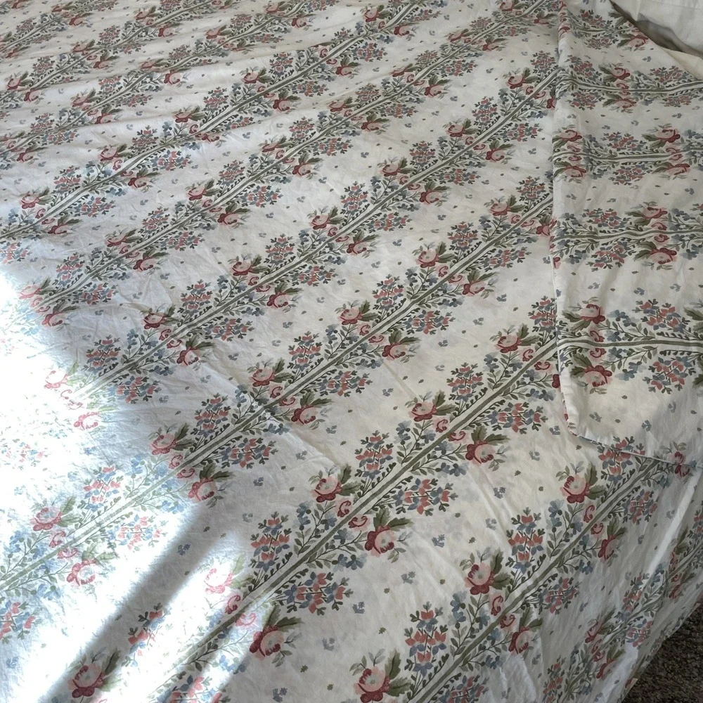 Historic Royal‎ Palaces Duvet Cover King Pink Blue Hampton Court Floral 92
